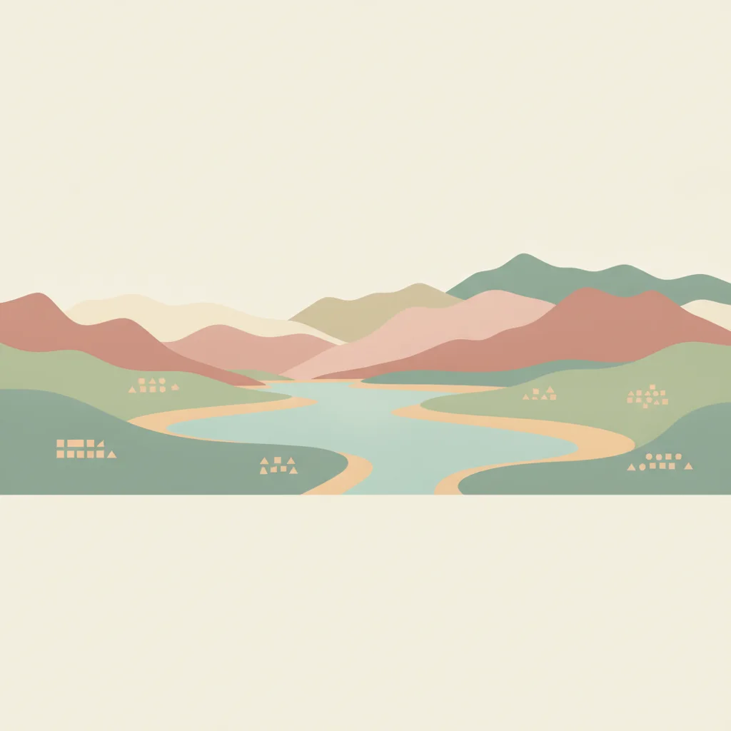 Illustration: Schweizer Landschaft im Überblick